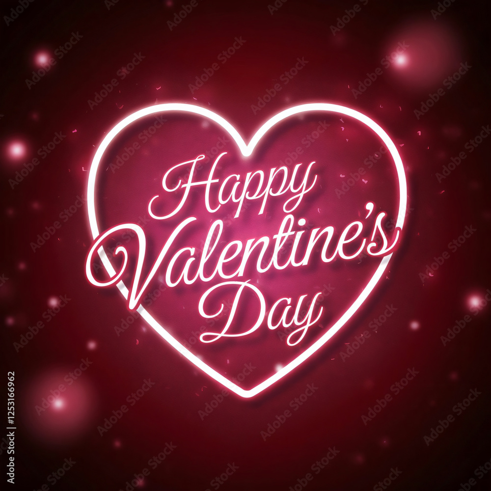 Valentine's Day red shiny greeting card with heart. Valentine's Day red shiny greeting card with heart.