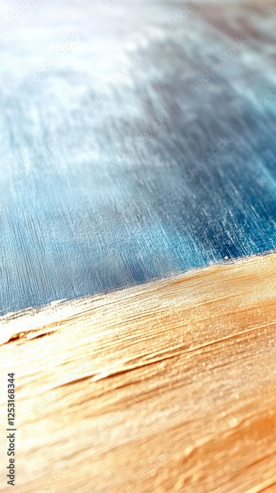 Fototapeta premium Abstract Blue and Gold Paint Texture