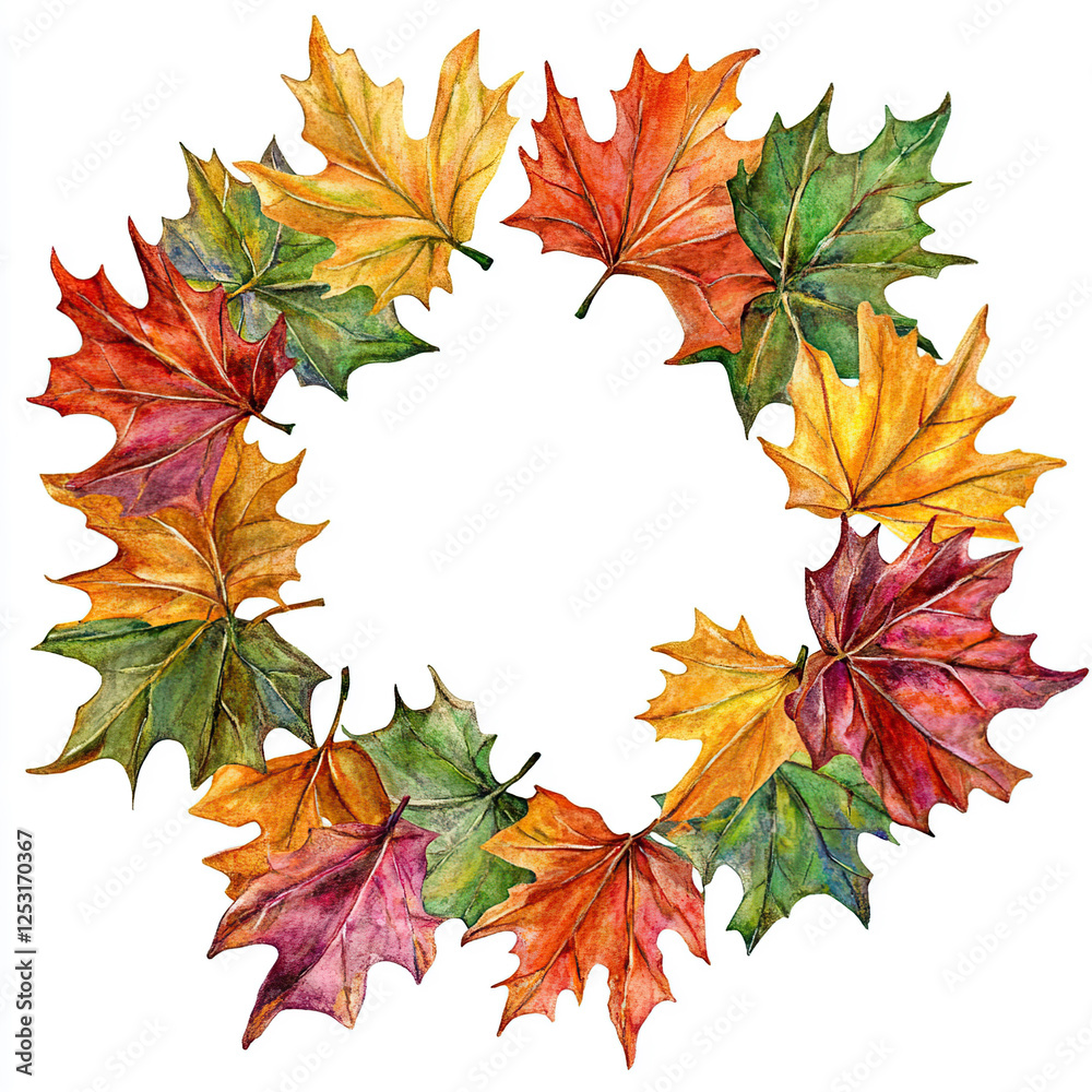 Fototapeta premium autumn leaves frame