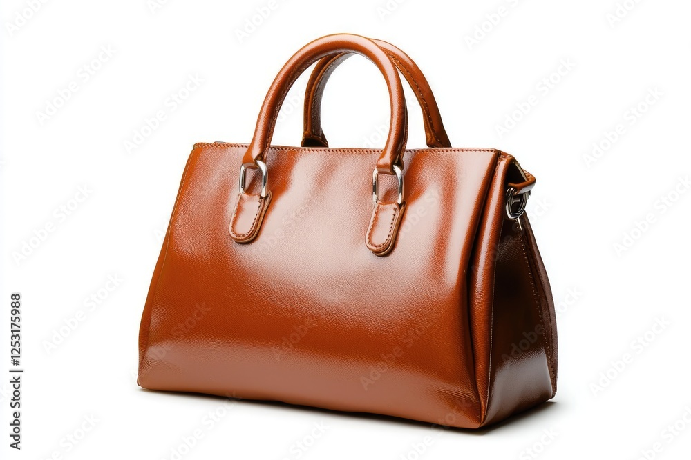 Elegant Brown Leather Handbag with Smooth Finish and Stylish Design Perfect for Daily Use and Fashion Statement for Women and Girls Elegant Brown Leather Handbag with Smooth Finish and Stylish Design Perfect for Daily Use and Fashion Statement for Women and Girls