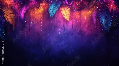 Vibrant Feathers and Sparkling Light, A Celebration of Color and Texture