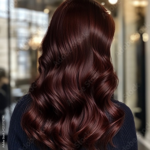Gorgeous Mahogany Hair Waves: A Luxurious and Deeply Rich Hair Color