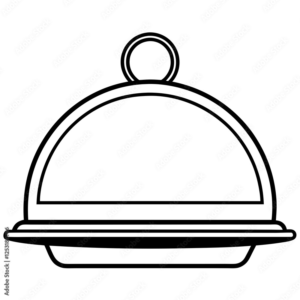 Obraz premium Modern Line Art Serving Tray Concepts