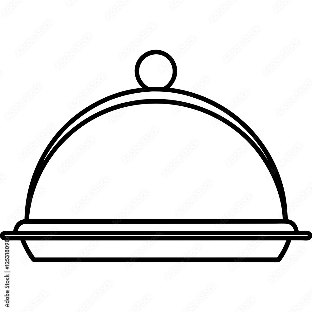 Obraz premium Modern Line Art Serving Tray Concepts