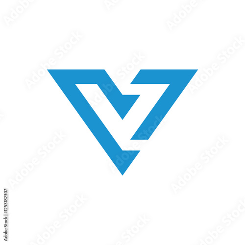 Free Download Abstract Letter V Logo design vector template on white background - GFXLoad