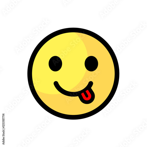 tongue smile, silly - vector icon, emoji