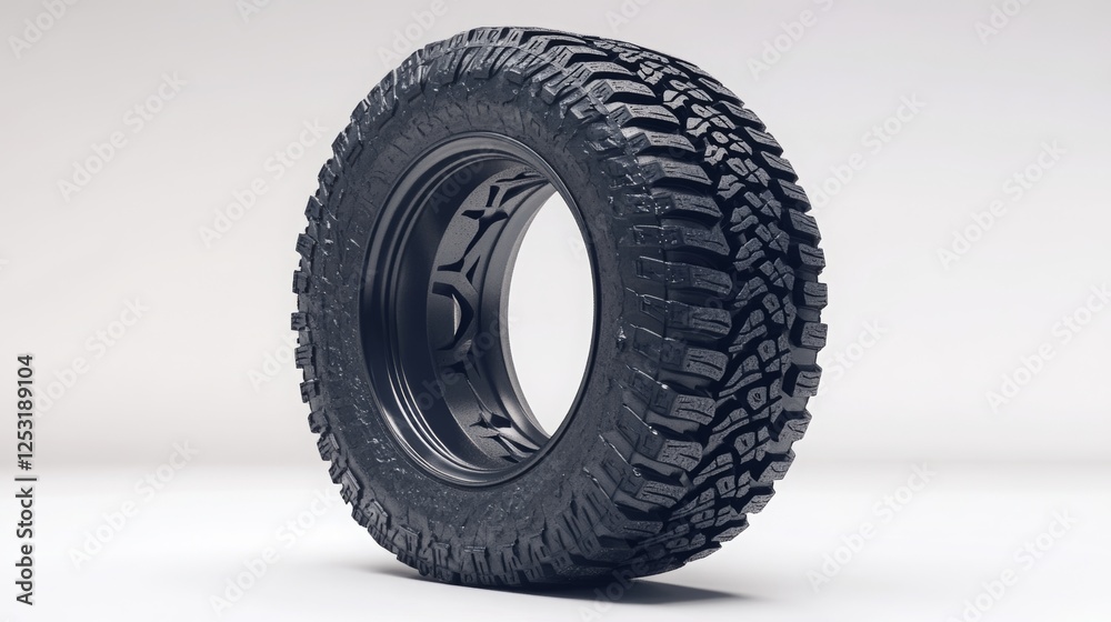New car tires isolated against a white background New car tires isolated against a white background