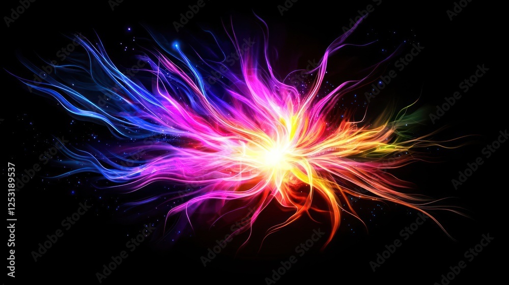 Abstract Colorful Explosion Design Abstract Colorful Explosion Design