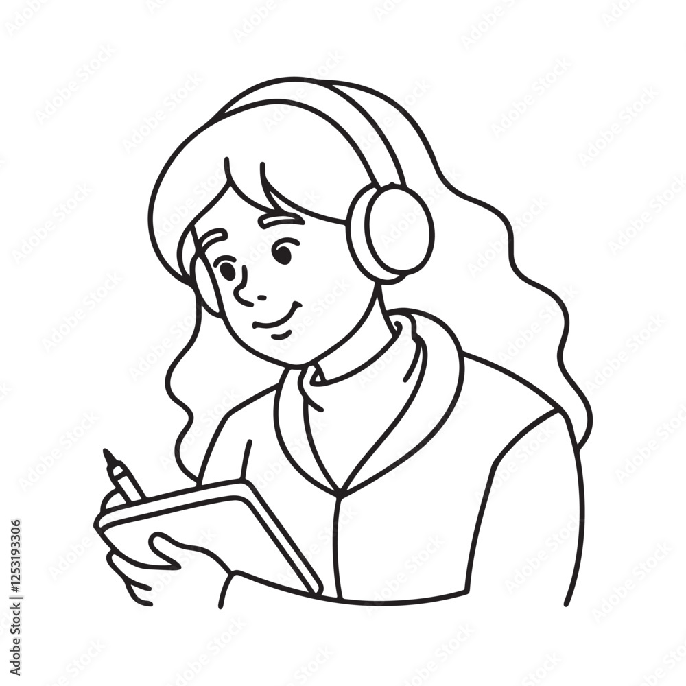 Cozy Coloring page, Line art, Bold and easy image, coloring sheet isolated vector illustration Cozy Coloring page, Line art, Bold and easy image, coloring sheet isolated vector illustration