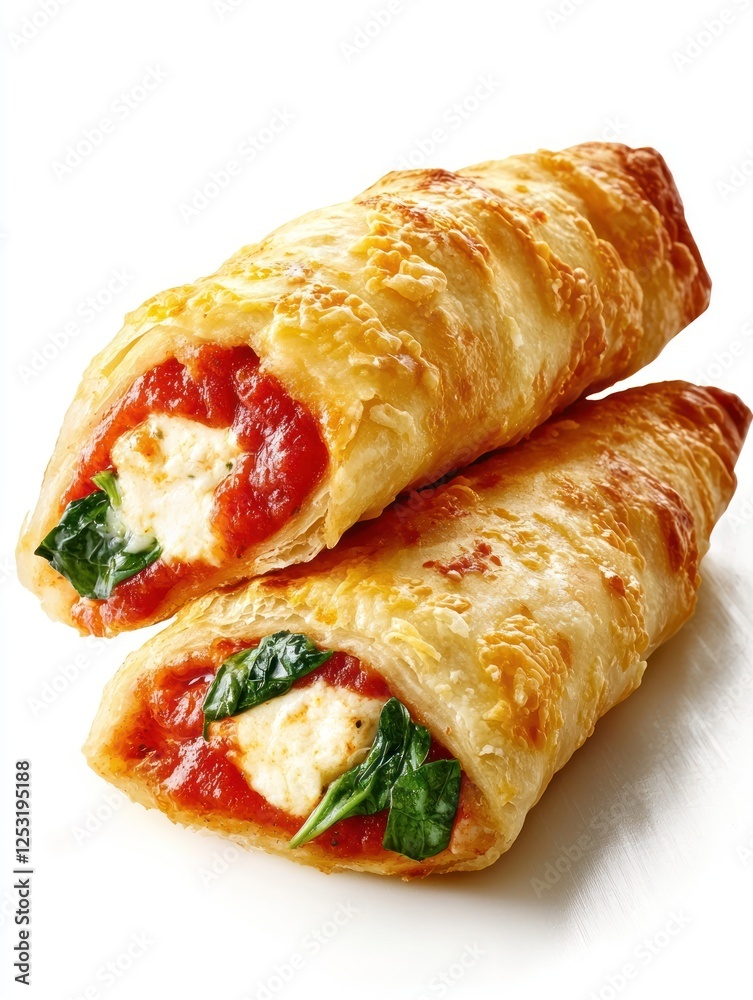 Delicious Spinach and Cheese Pizza Rolls Baked Pastry Bites Gourmet Appetizer Delicious Spinach and Cheese Pizza Rolls Baked Pastry Bites Gourmet Appetizer