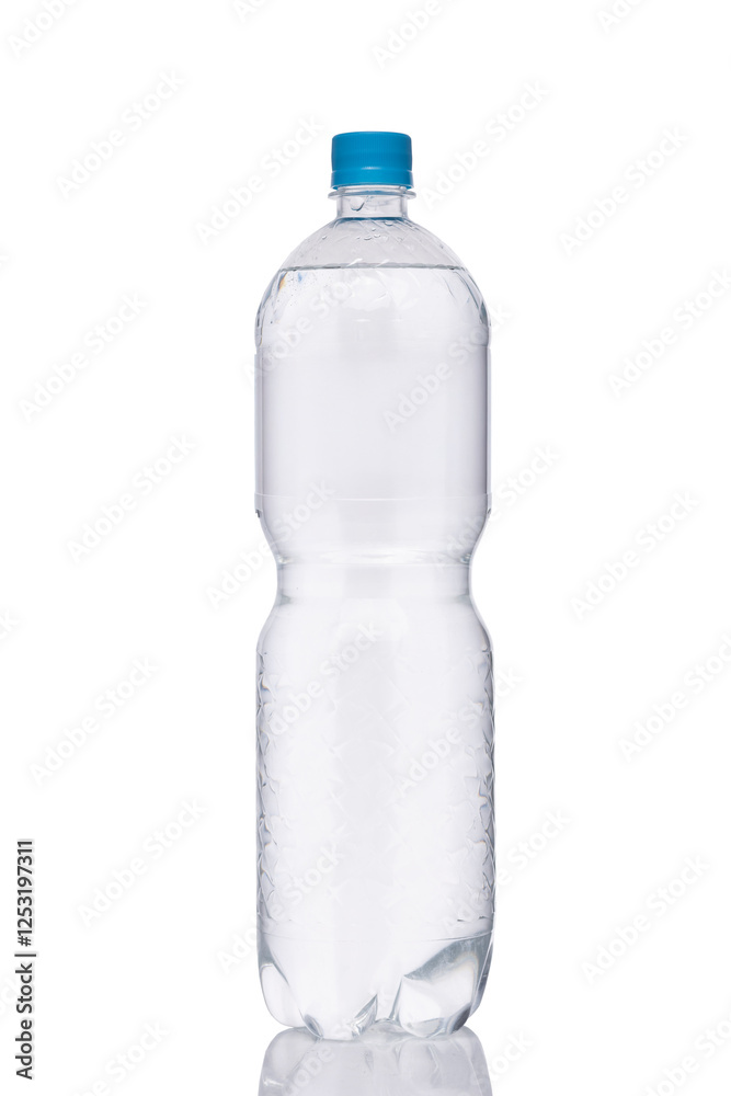 plastic bottle with lid isolated on white background plastic bottle with lid isolated on white background