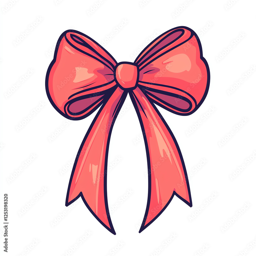A vibrant and playful pink bow illustration, perfect for embellishing gifts, crafts, or decorative items. Ideal for festive occasions and creative projects. A vibrant and playful pink bow illustration, perfect for embellishing gifts, crafts, or decorative items. Ideal for festive occasions and creative projects.