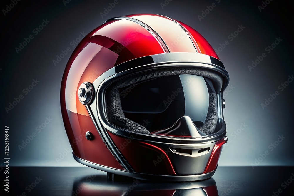 Minimalist Custom Motorcycle Helmet Detail: Glossy Black Paint & Chrome Accents Minimalist Custom Motorcycle Helmet Detail: Glossy Black Paint & Chrome Accents