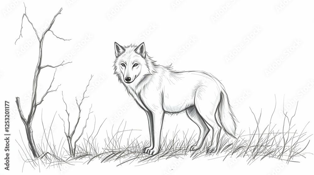 Fototapeta premium Wolf - Graphic Elements