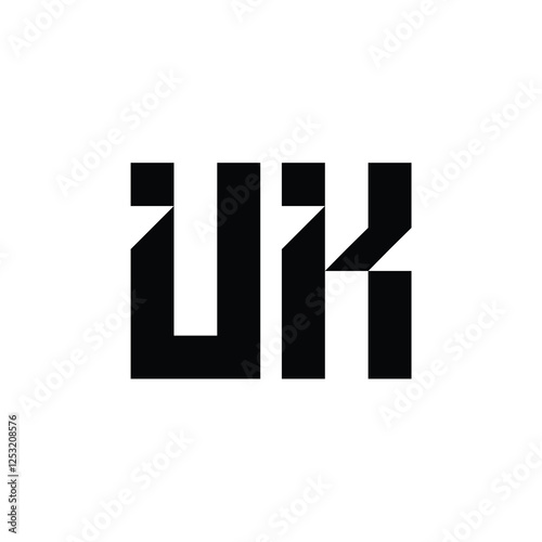 Free Download UK monogram logo design letter text name symbol monochrome logotype alphabet character simple logo - GFXLoad