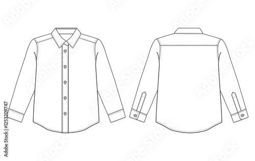 Infant baby long sleeves shirt vector illustration templet design