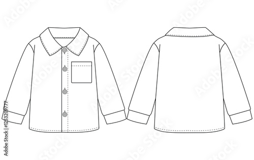  baby boy long sleeves shirt vector illustration templet design