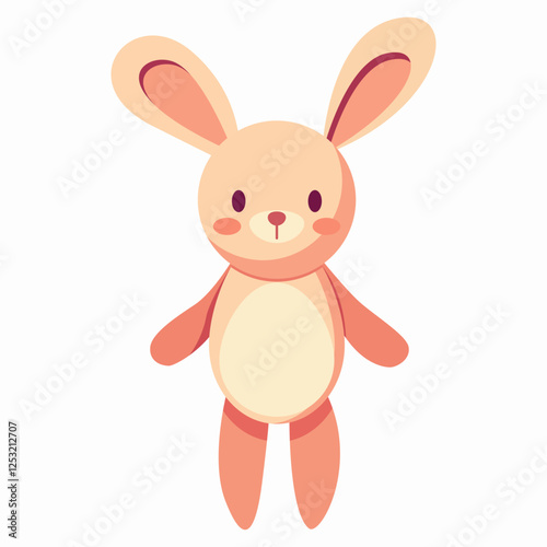 Cute Rabbit on White Background