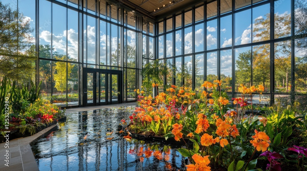 Fototapeta premium Serene Conservatory: A Botanical Haven