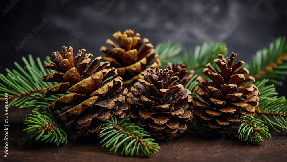 Isolated pinecones for festive decorations. Isolated pinecones for festive decorations.