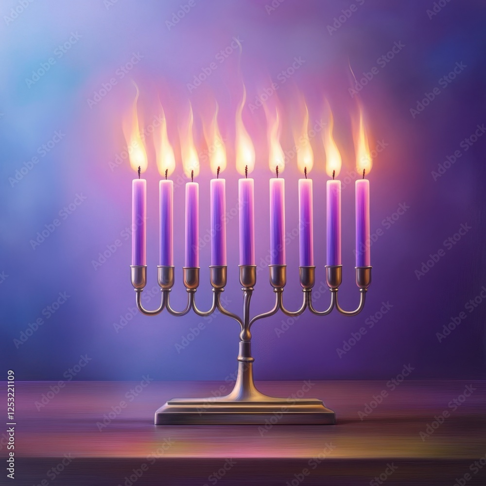 Fototapeta premium Menorah on desk