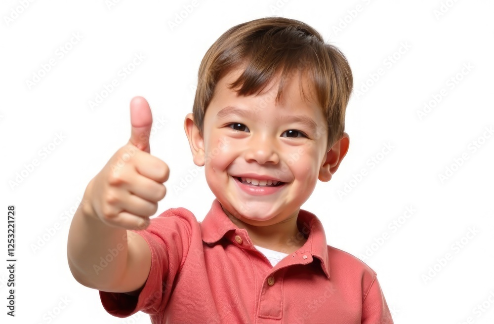 Advertising banner. Portrait of smiling child showing thumb up on white background. Children models for marketing. Advertising banner. Portrait of smiling child showing thumb up on white background. Children models for marketing.