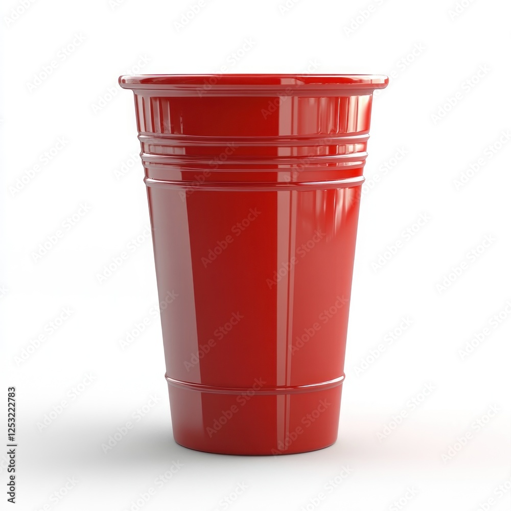 Red plastic cup on white background (2) Red plastic cup on white background (2)