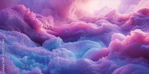 Dreamlike Purple and Blue Cloud Formations