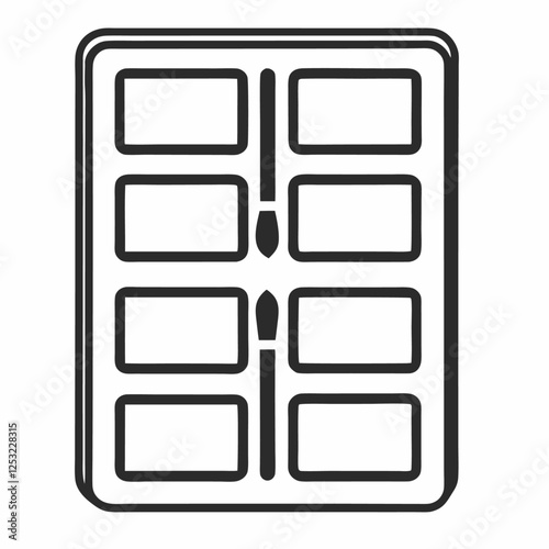 Makeup palette with applicators icon Simple illustration vector (4)