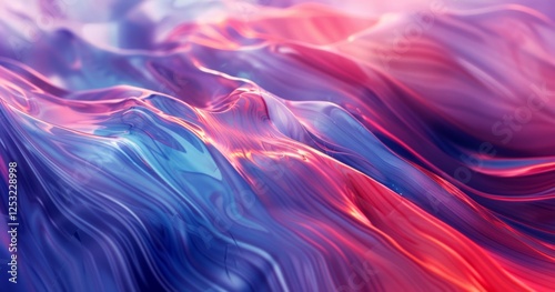 Abstract Fluid Art: Vibrant Hues and Flowing Forms
