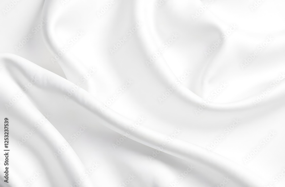 Fototapeta premium Smooth elegant white silk or satin luxury cloth texture can use as wedding background. Luxurious background design