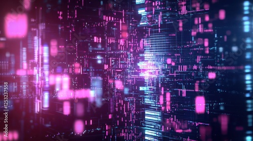 Wallpaper Mural Abstract Digital Data Stream Pattern Torontodigital.ca