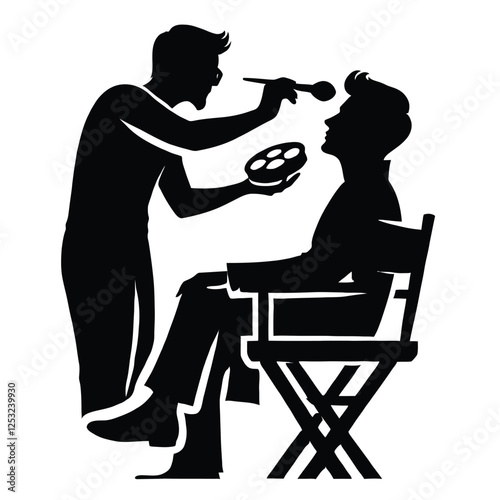 Makeup Artist Applying Stage Makeup