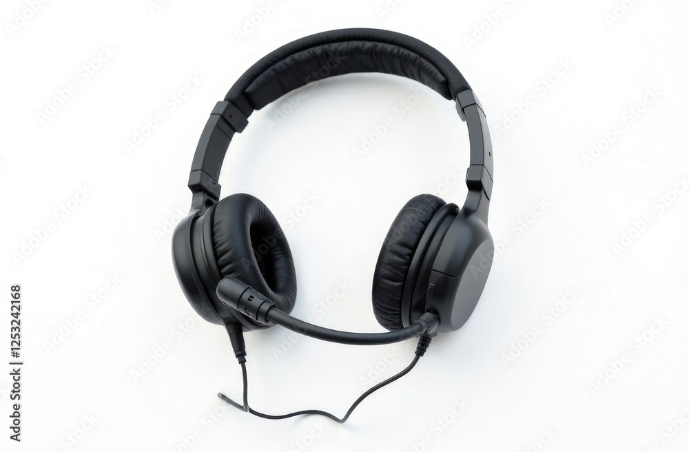 Helpdesk headset. Isolated on white background Helpdesk headset. Isolated on white background