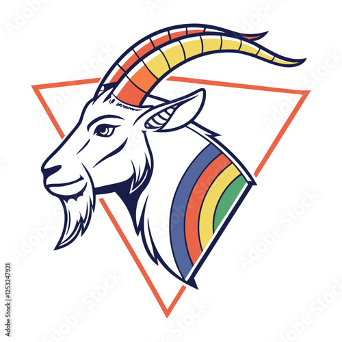 Goat Mascot Logo Design Vector Illustration