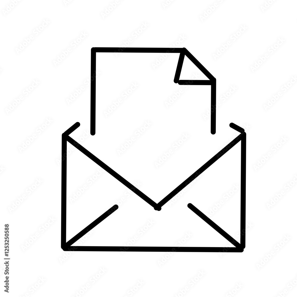 message editable stroke illustration message editable stroke illustration