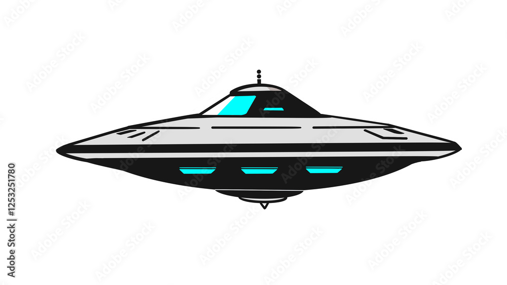 vector illustration of a UFO