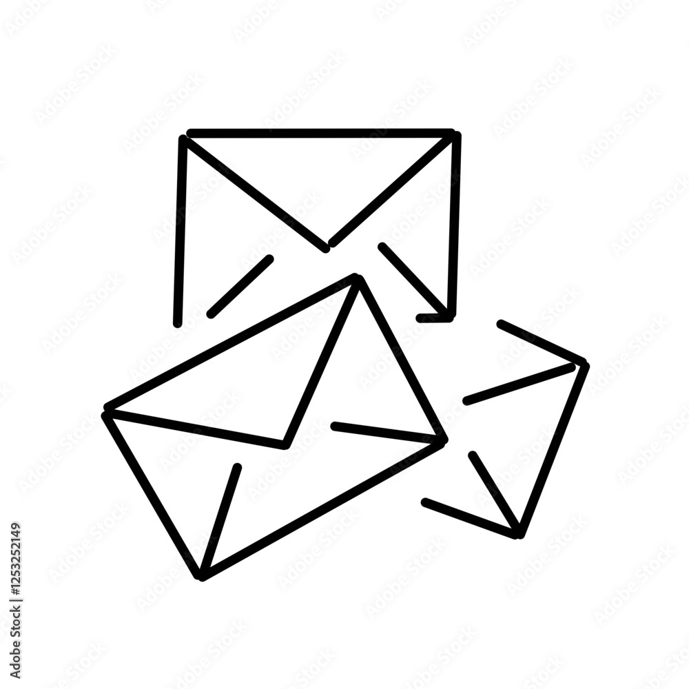 message editable stroke illustration message editable stroke illustration
