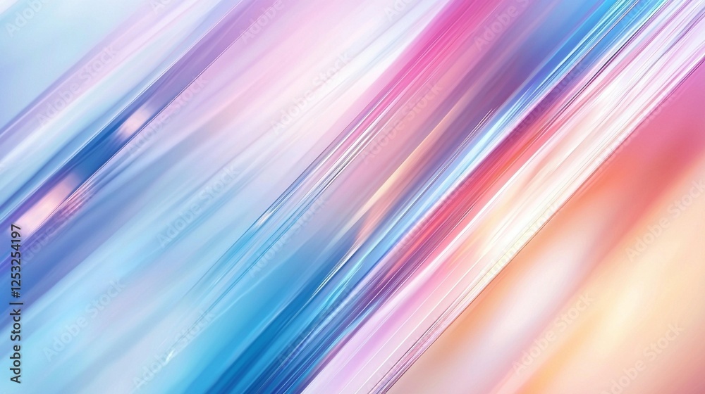 Abstract vibrant diagonal lines of pastel colors.