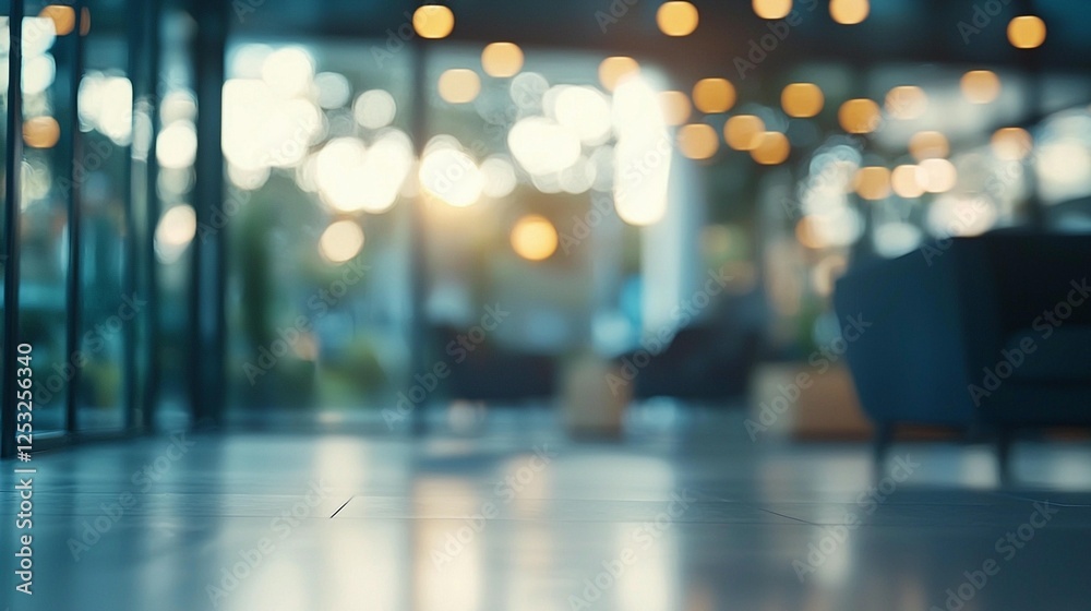 Blurred view of modern interior with sunlight streaming through large windows, showcasing a spacious lobby or lounge area with comfortable seating and warm lighting. Blurred view of modern interior with sunlight streaming through large windows, showcasing a spacious lobby or lounge area with comfortable seating and warm lighting.