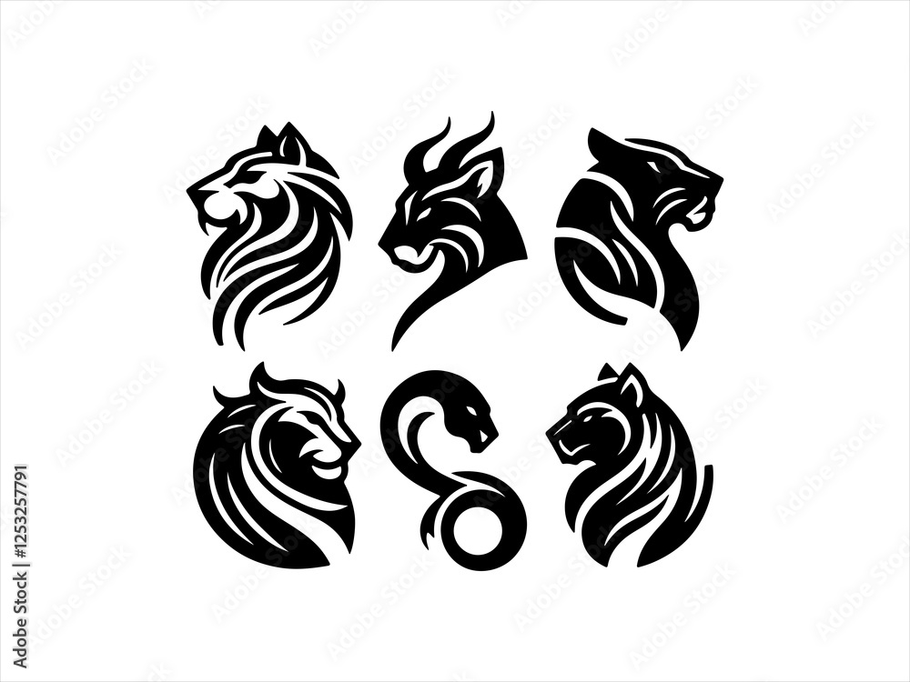 Obraz premium panther logo set design