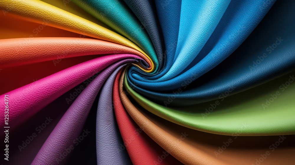 Colorful Fabric Swirl: Vibrant Textile Texture Rainbow Palette Colorful Fabric Swirl: Vibrant Textile Texture Rainbow Palette
