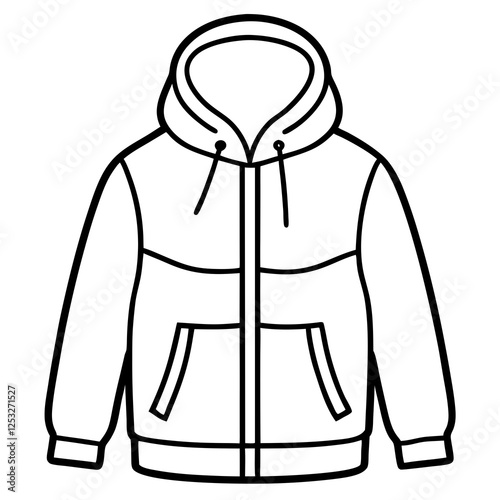 Minimalist Anorak Vector Art on White Background photo