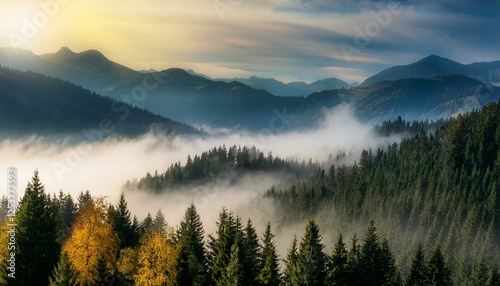 fog in the mountains