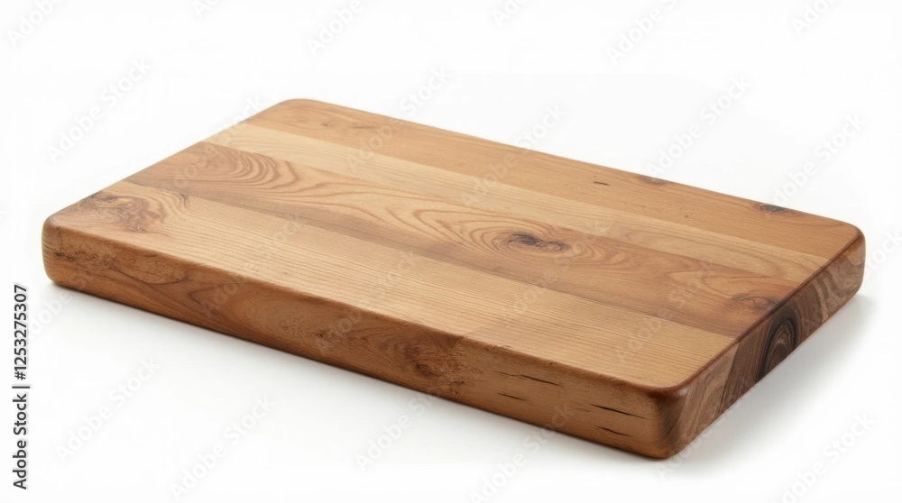Rustic Wooden Chopping Board on White Background Rustic Wooden Chopping Board on White Background