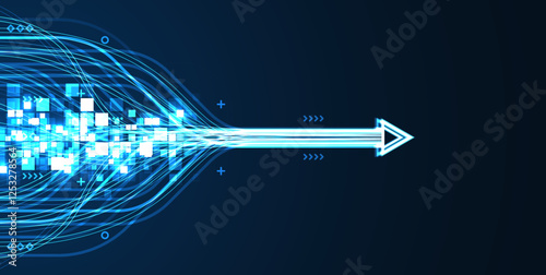 Abstract arrow direction. Technology background