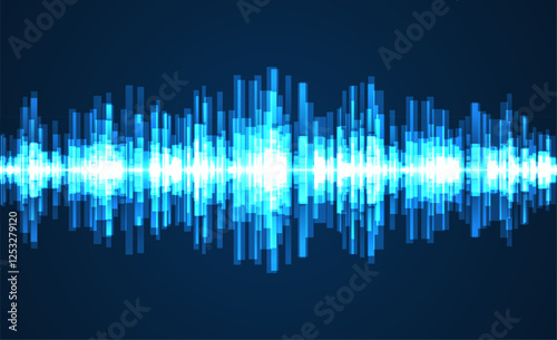 Sound wave equalizer. Abstract music pulse background