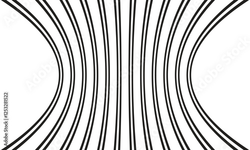 abstract black double line squeeze pattern can be used background.