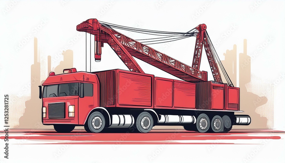 Fototapeta premium crane isolated on white background