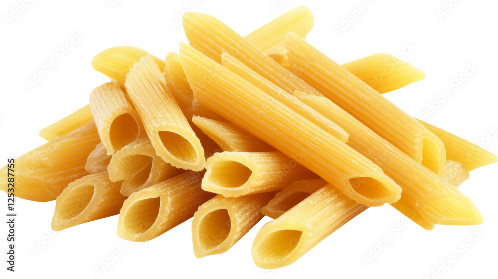 Delicious penne pasta on transparent background Delicious penne pasta on transparent background